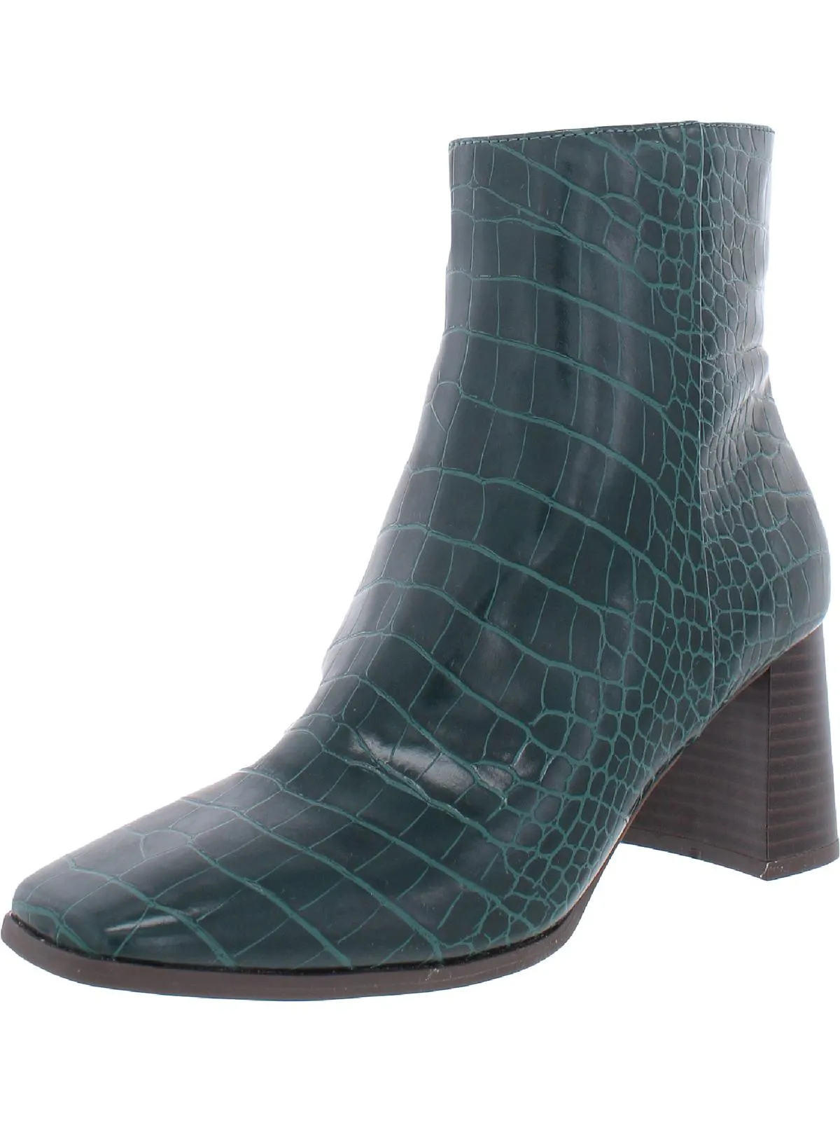 Dasha 3 P Womens Faux Leather Square Toe Ankle Boots