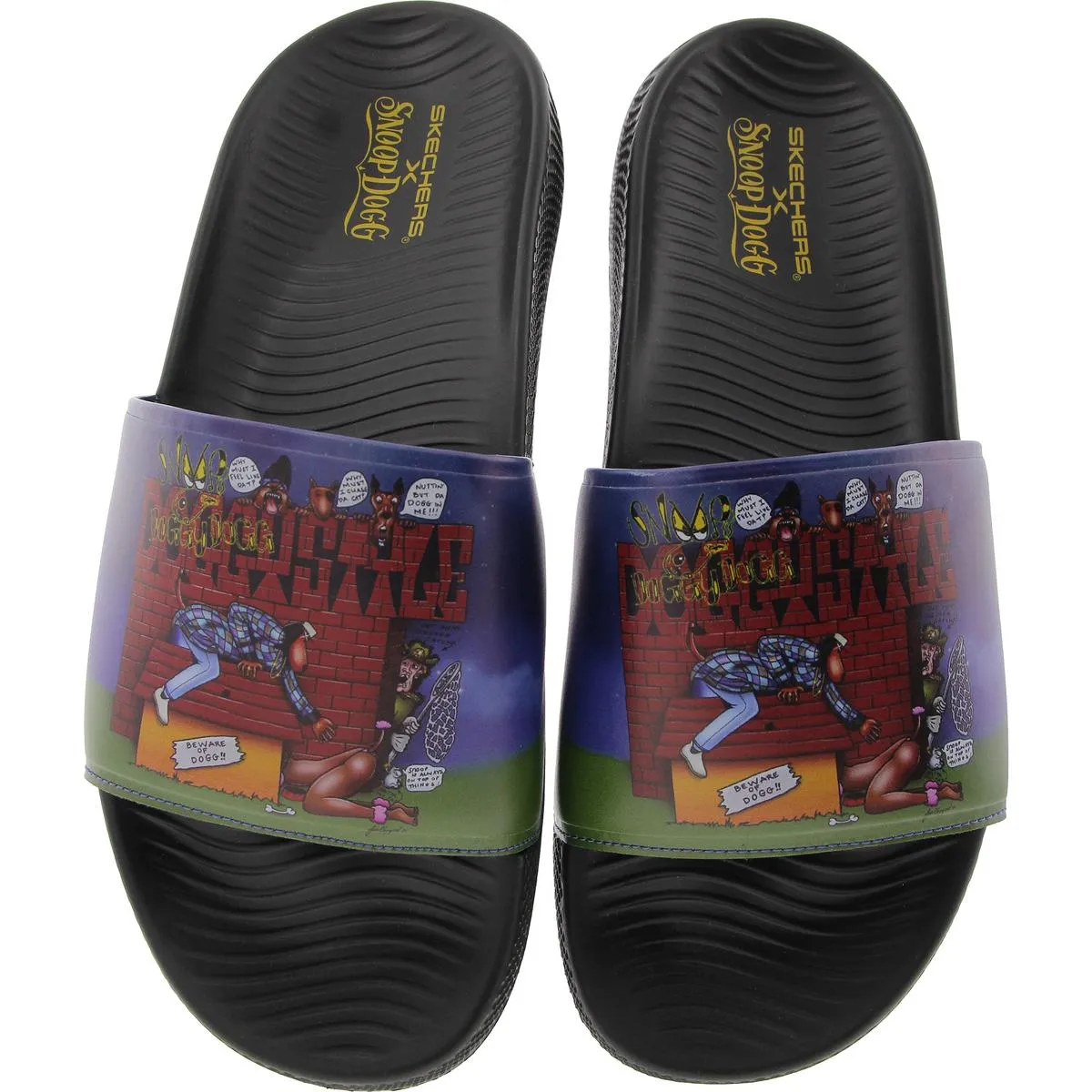 DOGGY STYLE SLIDE Mens Cushioned Footbed Man Made Slide Sandals