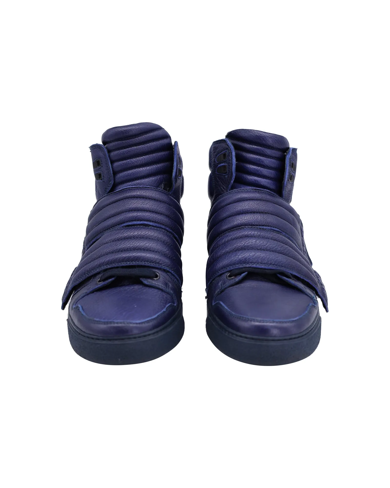 Dsquared2 Capra High-Top Sneakers in Navy Blue Leather
