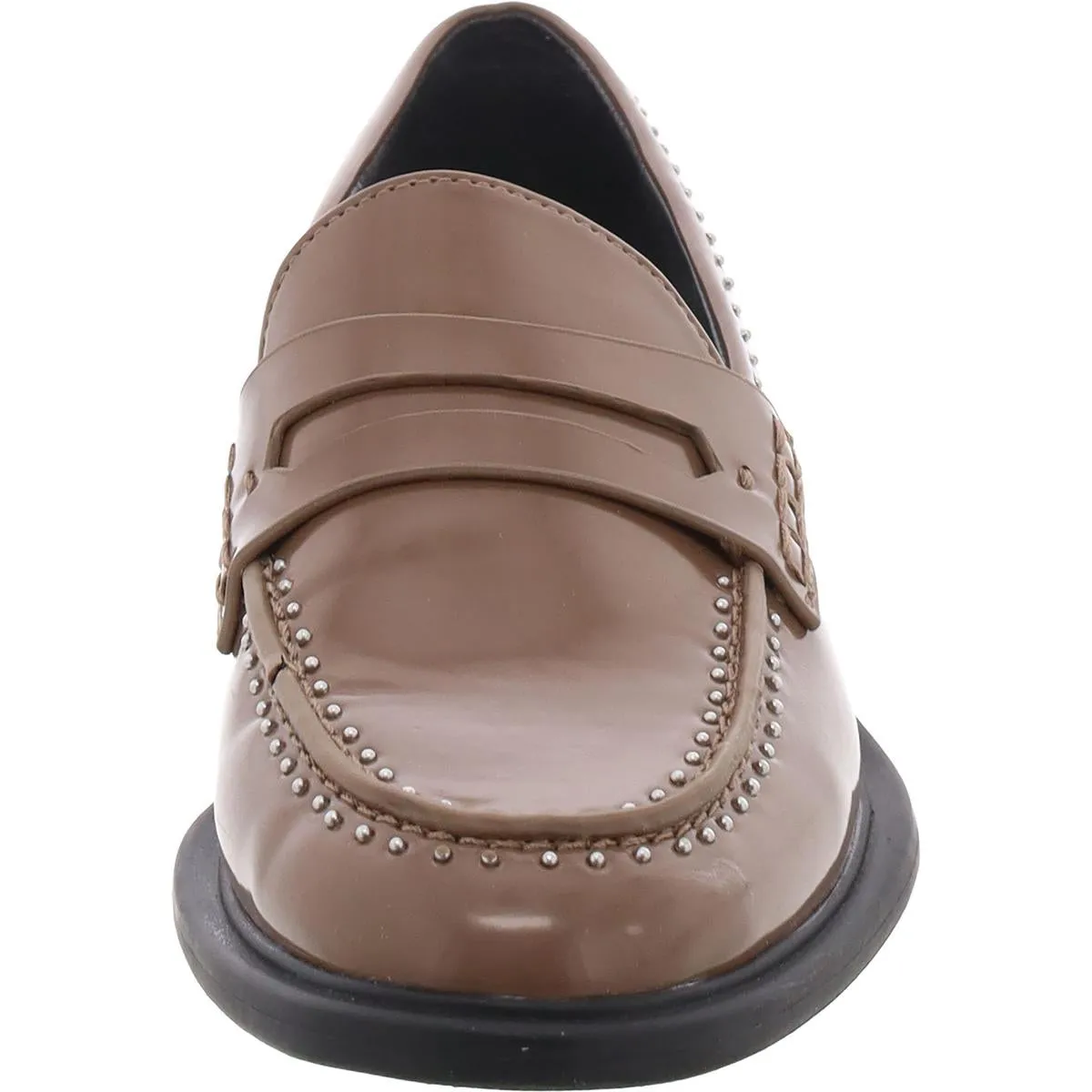 Eden Womens Patent Studded Loafers