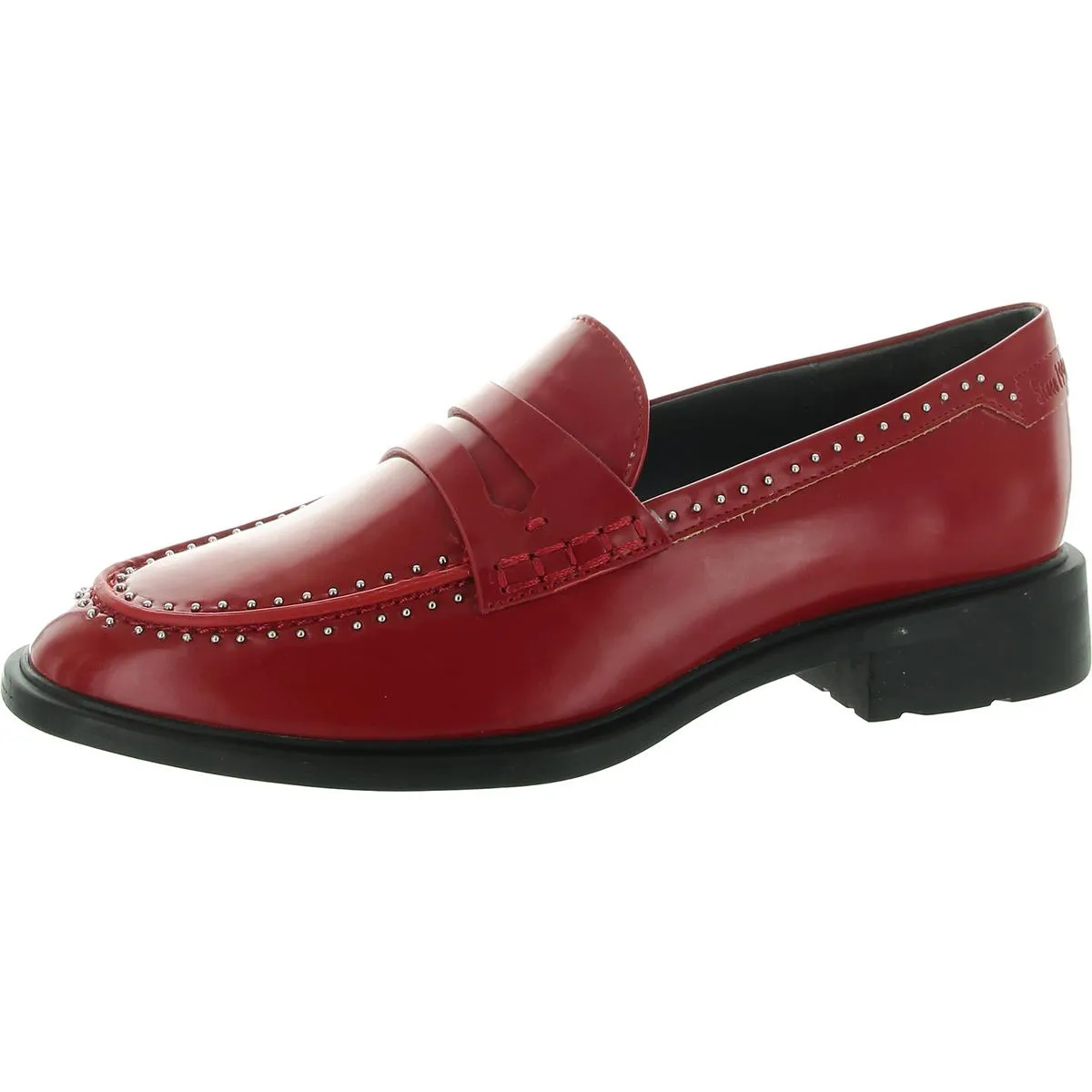 Eden Womens Patent Studded Loafers