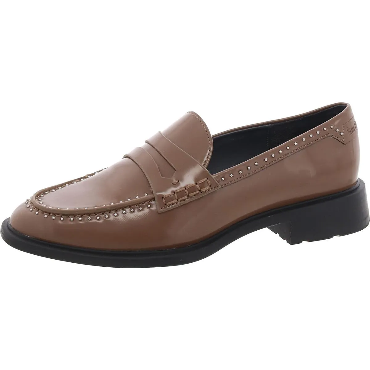 Eden Womens Patent Studded Loafers