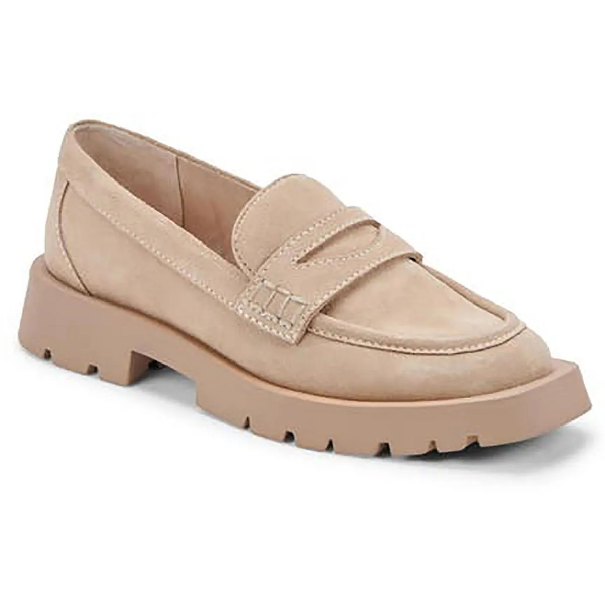 ELIAS Womens Lugged Sole Raised Square Toe Loafers
