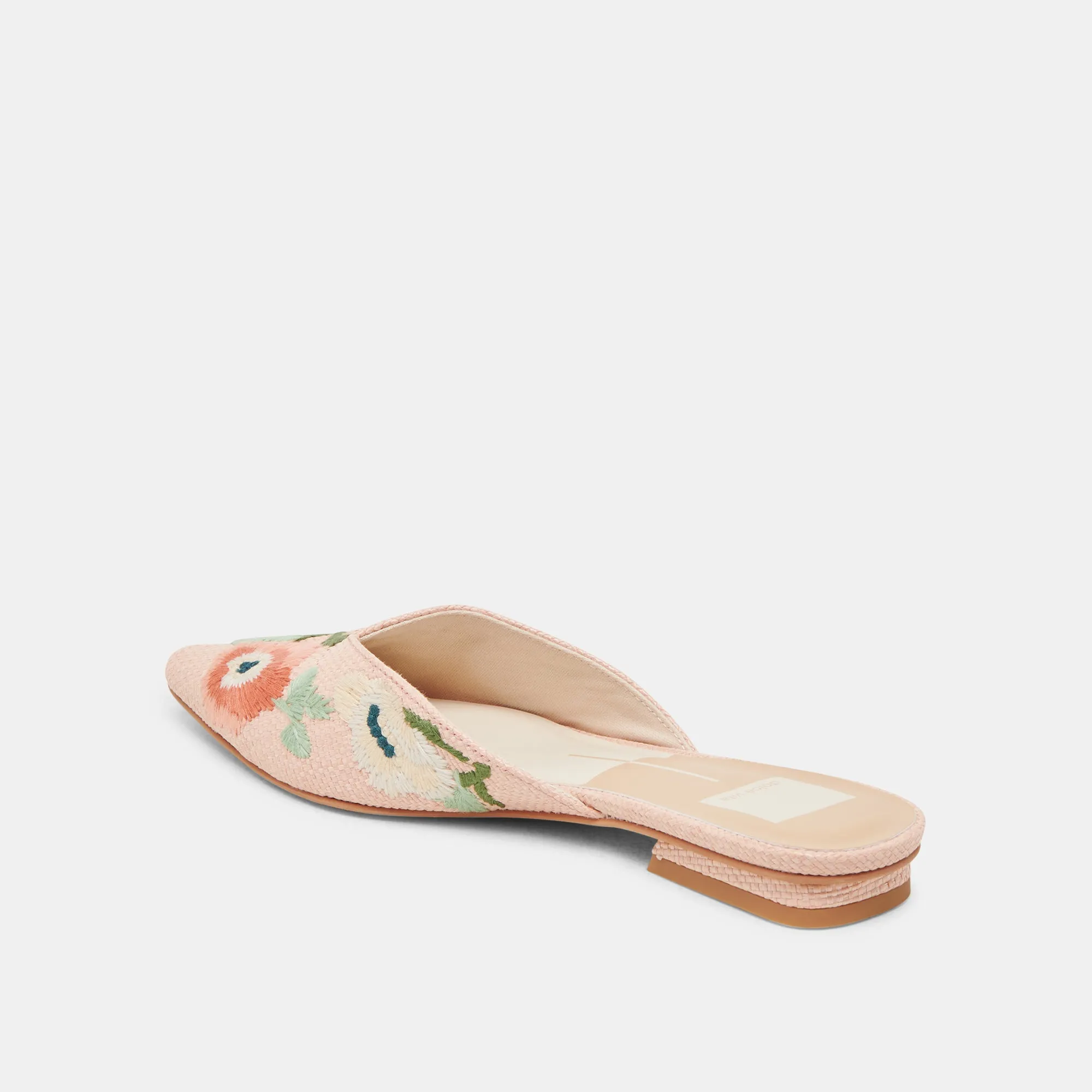 ELM FLATS PINK FLORAL RAFFIA