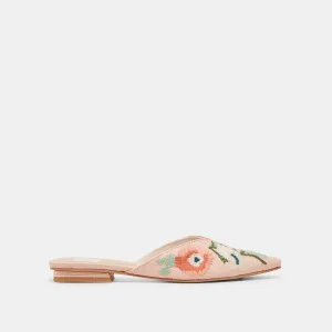 ELM FLATS PINK FLORAL RAFFIA