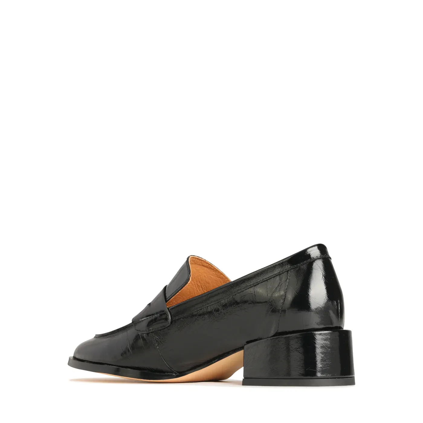 EOS Cass Black Crinkle Leather Shoes_Eos