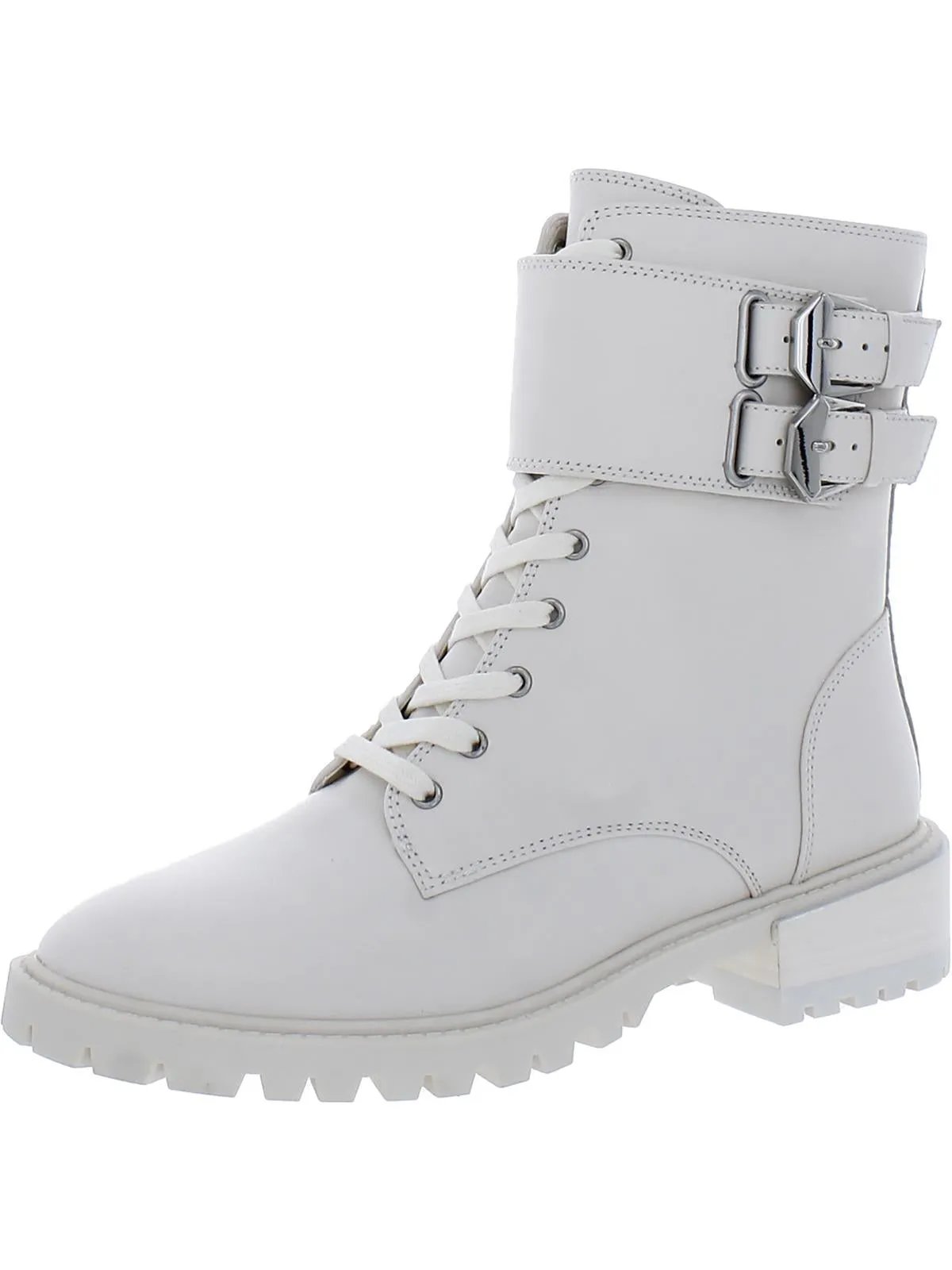 Fawdry Womens Suede Buckle Combat & Lace-up Boots