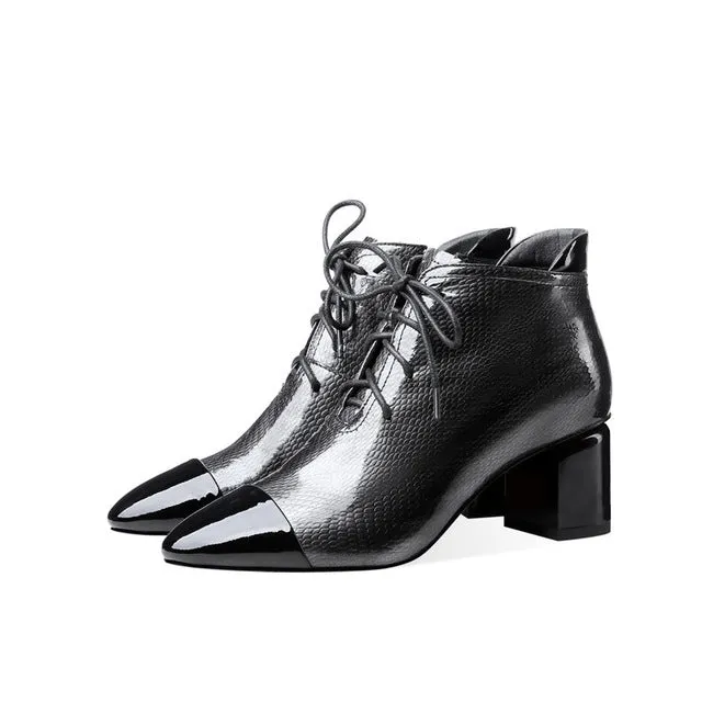 FEDONAS Elegant Women Pointed Toe Ankle Boots Warm Genuine Leather Female Chelsea Short Boots Office Party Basic Shoes Woman Fashion Nova Shoes