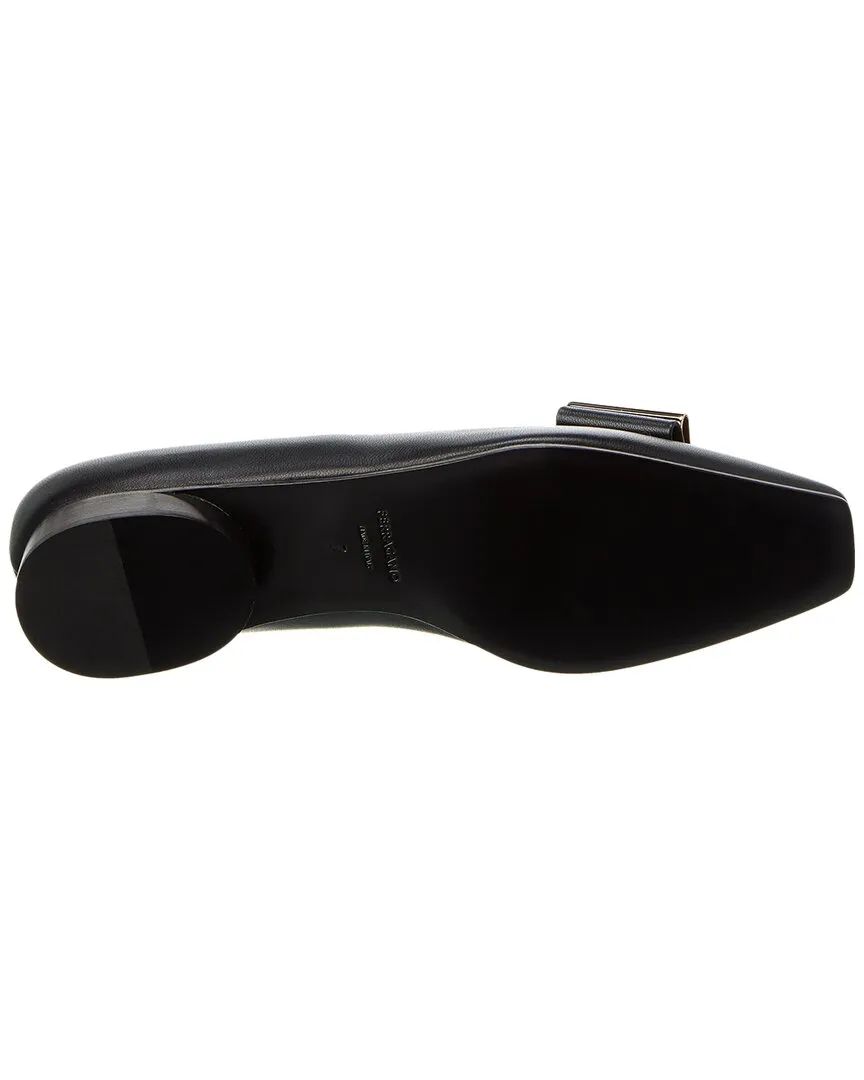 Ferragamo Leda Double-Bow Leather Loafer