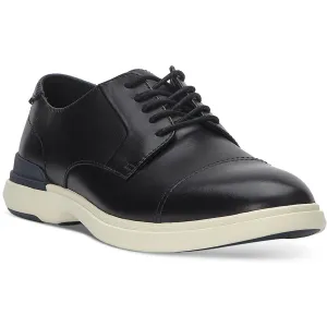Fluer Mens Lace-Up Leather Derby Shoes