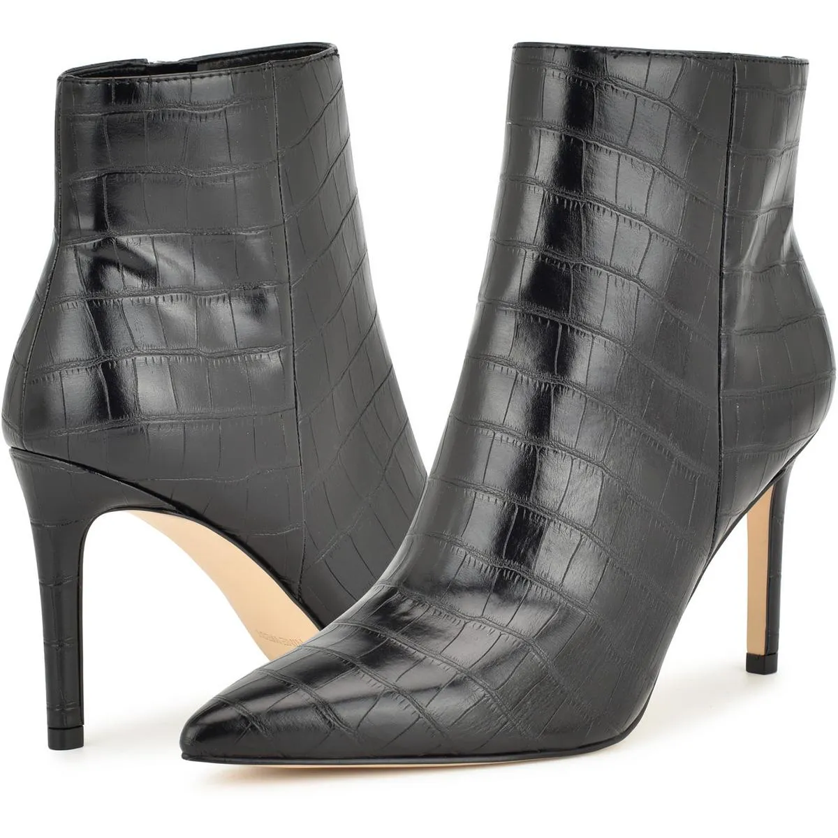 Gabria Womens Pumps Faux Leather Mid-Calf Boots