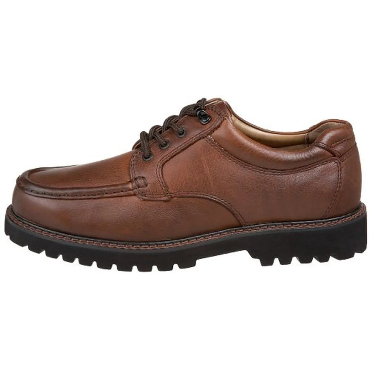 Glacier Mens Leather Round Toe Oxfords