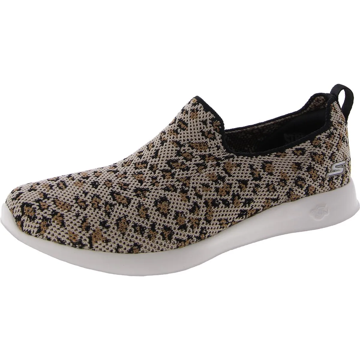 Go Walk Joy Womens Lifestyle Animal Print Slip-On Sneakers