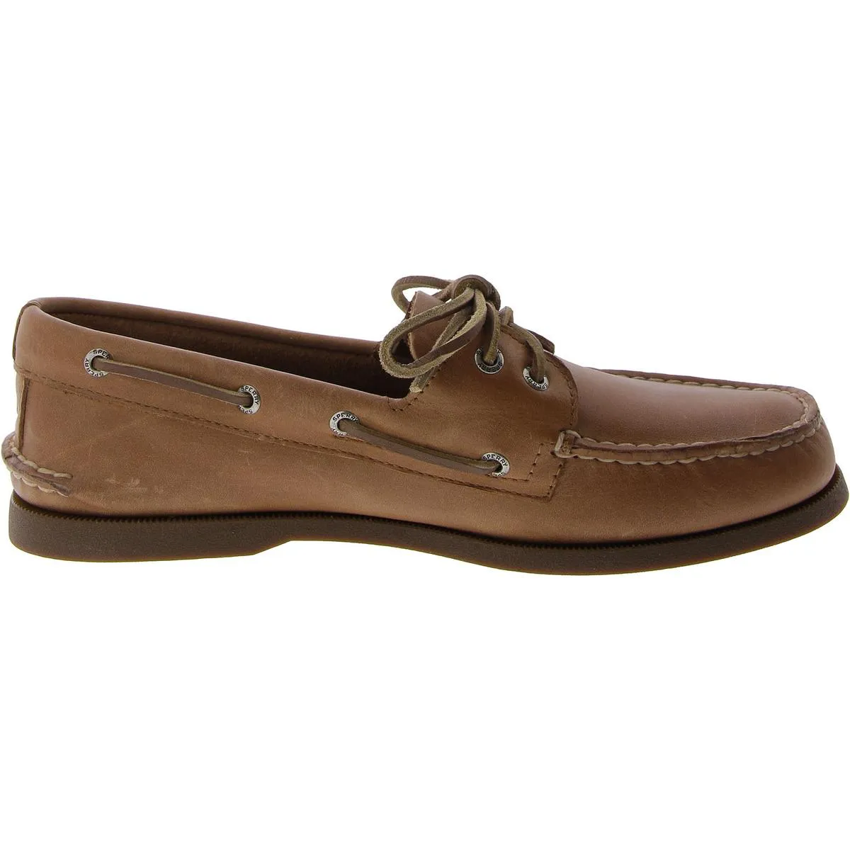 Gold Boat Mens Leather Lace-up Boat Shoes