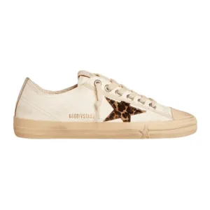 Golden Goose V-Star LTD Horsy Leopard Star and Silver Heel Tab Women's Sneakers