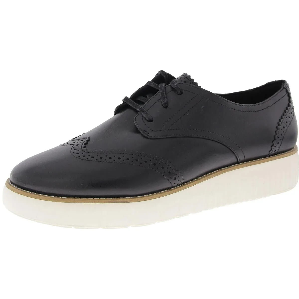 Grand City Womens Faux Leather Lace-Up Oxfords