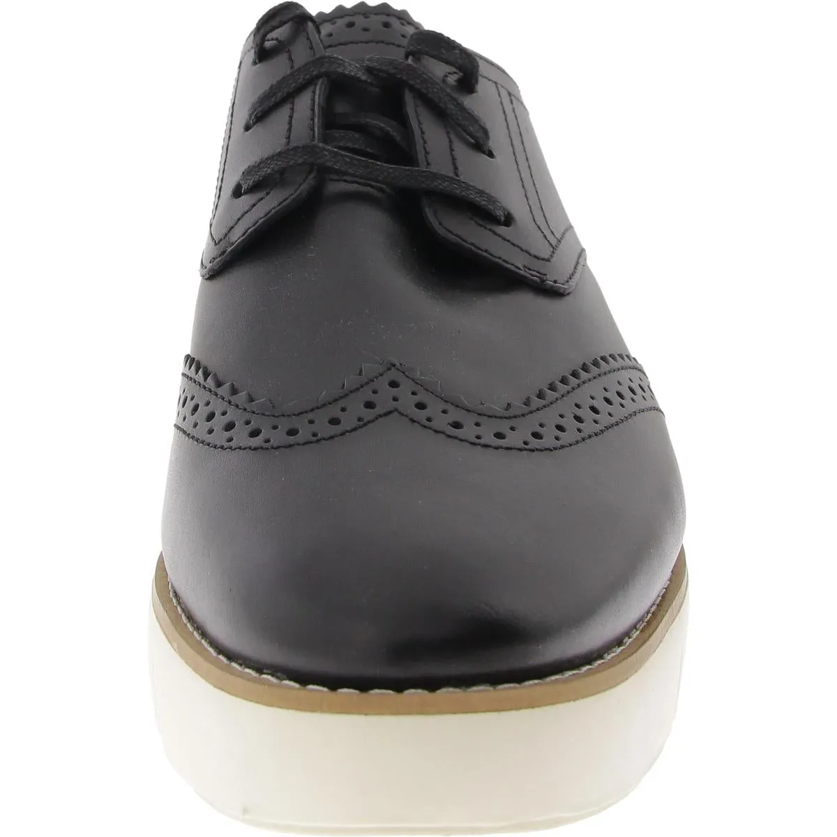 Grand City Womens Faux Leather Lace-Up Oxfords