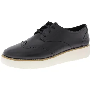 Grand City Womens Faux Leather Lace-Up Oxfords
