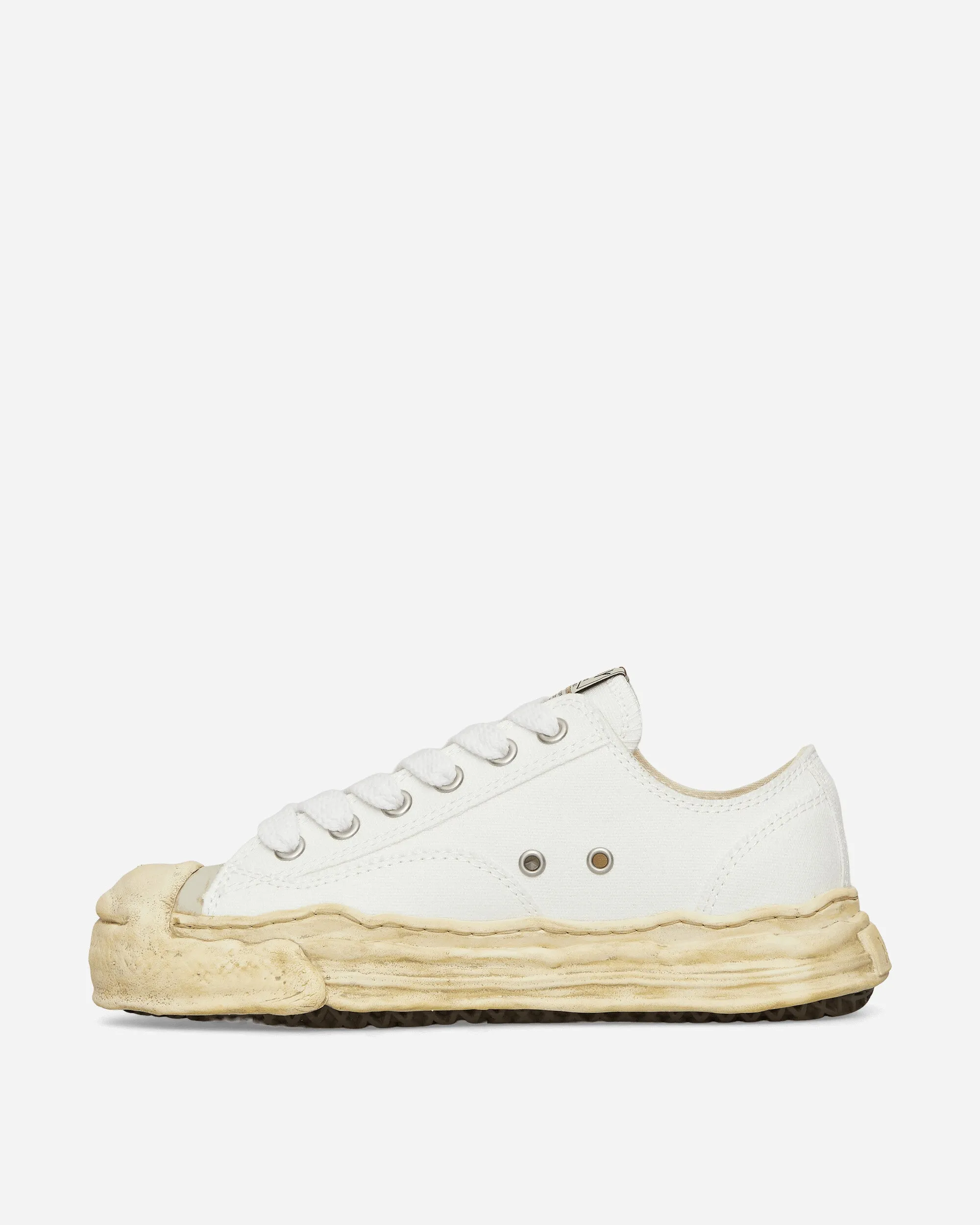 Hank OG Dyed Sole Canvas Low Sneakers White