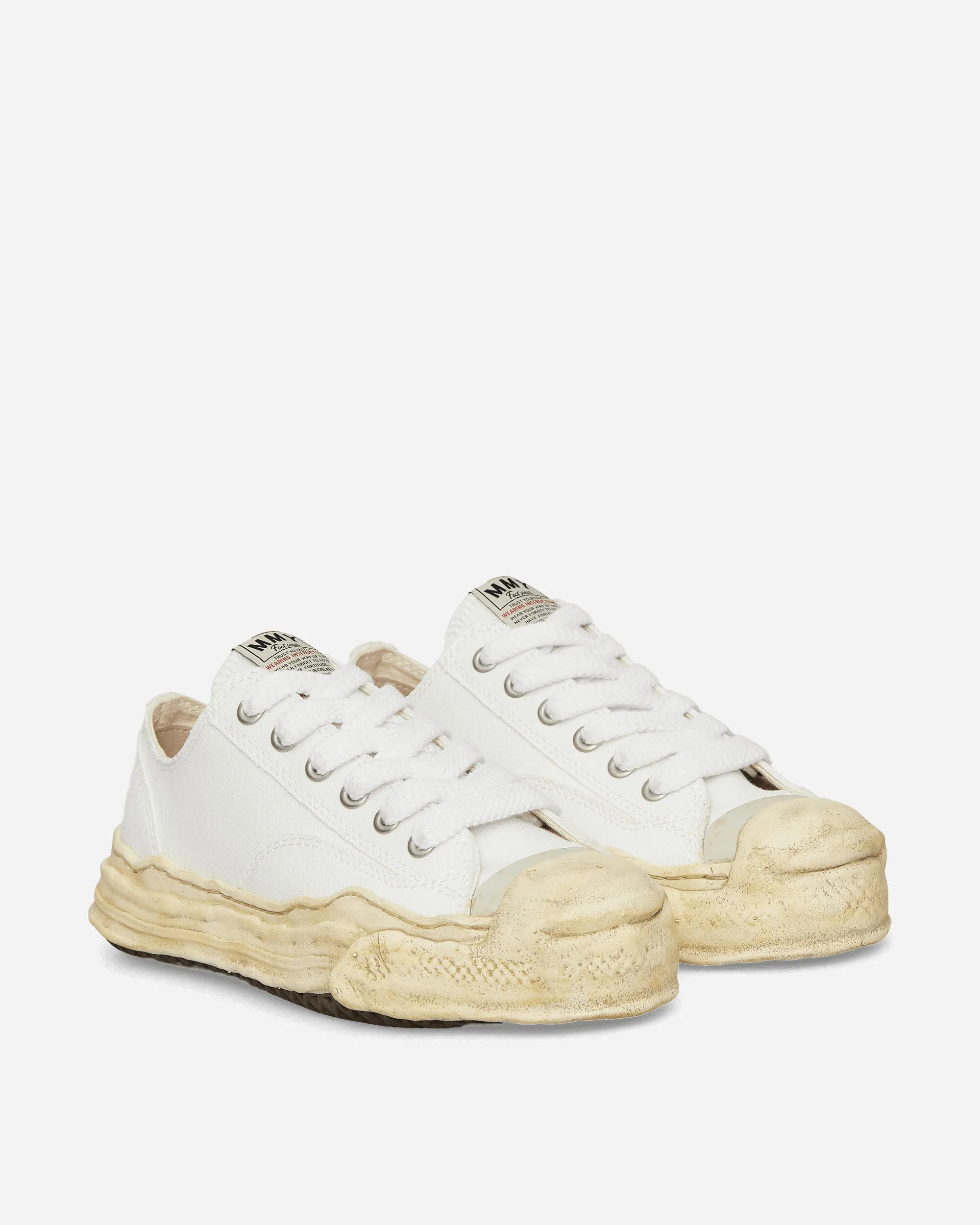 Hank OG Dyed Sole Canvas Low Sneakers White