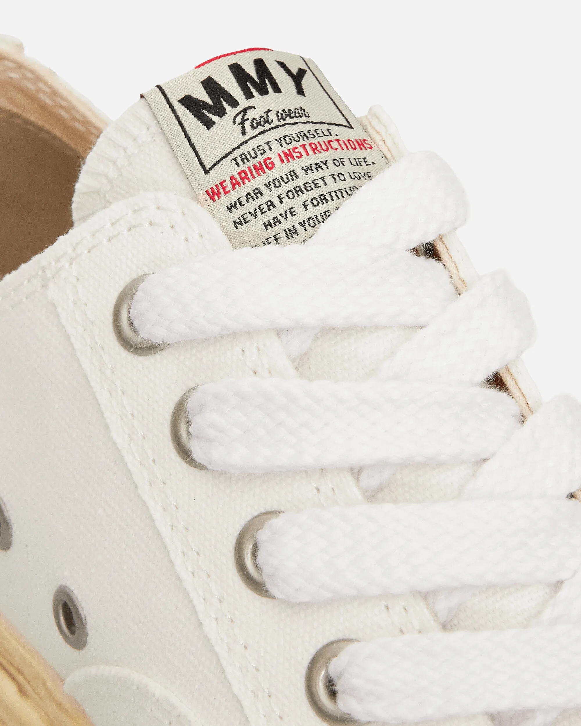 Hank OG Dyed Sole Canvas Low Sneakers White