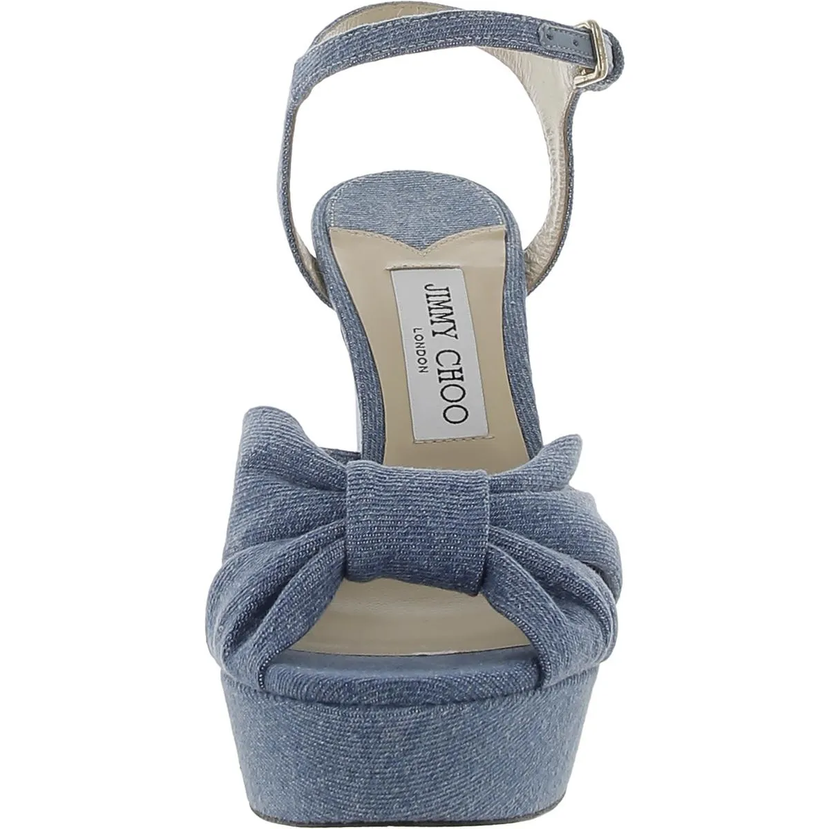 Heloise Womens Denim Bow Platform Sandals
