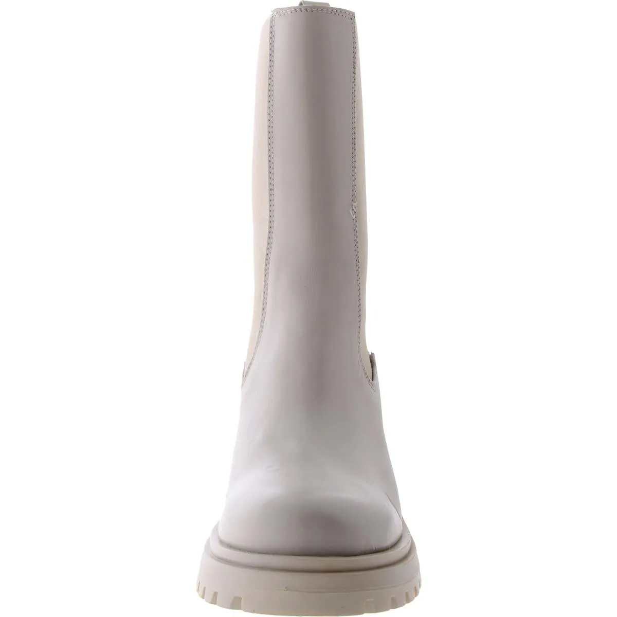 Hesitant Womens Pull On Moto Mid-Calf Boots
