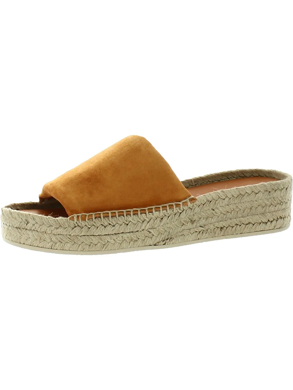 Jesse Womens Leather Slip On Slide Sandals