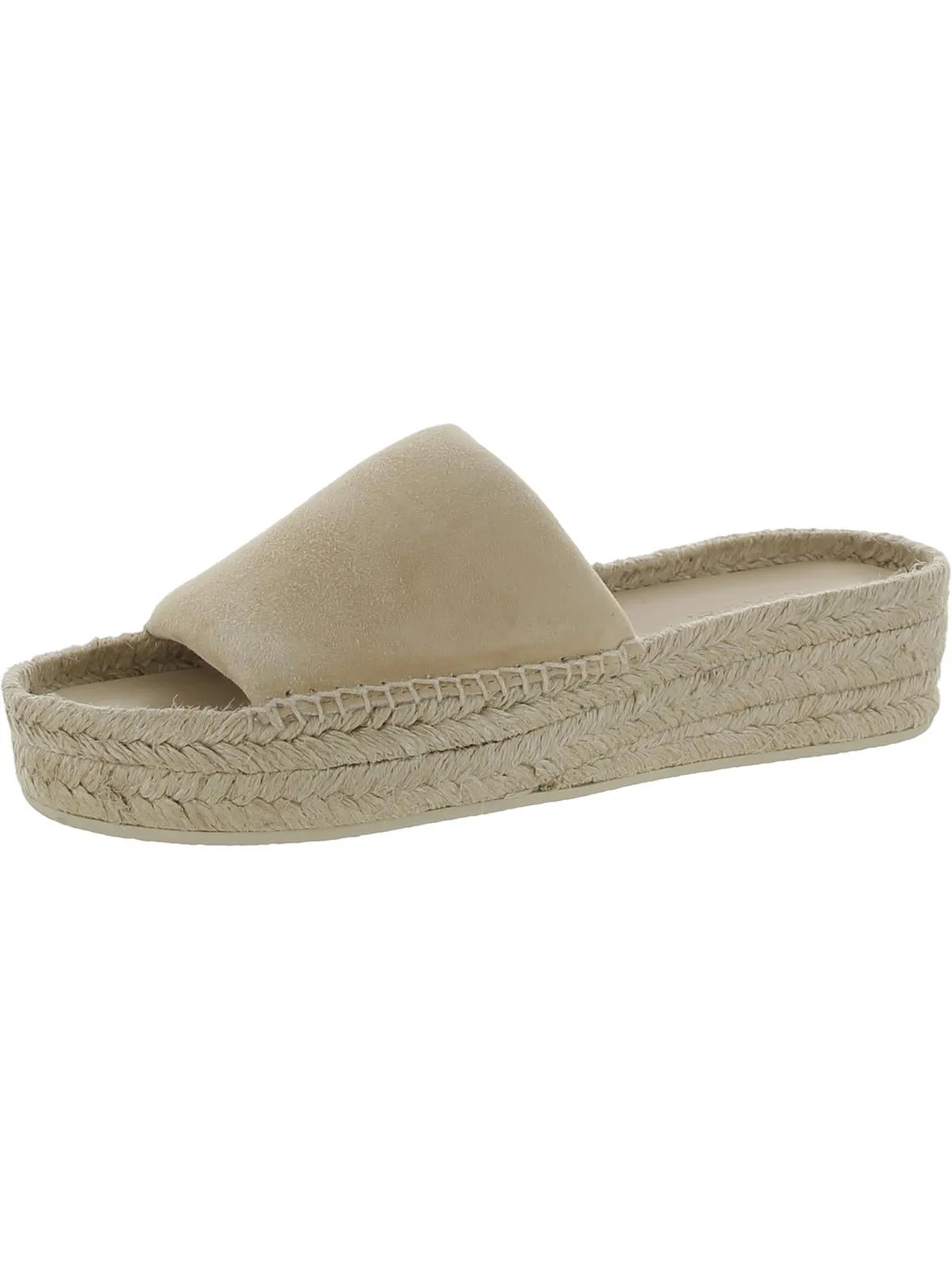 Jesse Womens Leather Slip On Slide Sandals