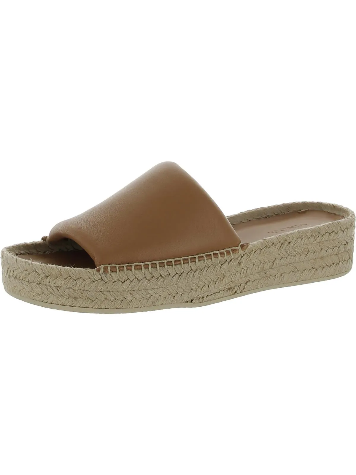 Jesse Womens Leather Slip On Slide Sandals