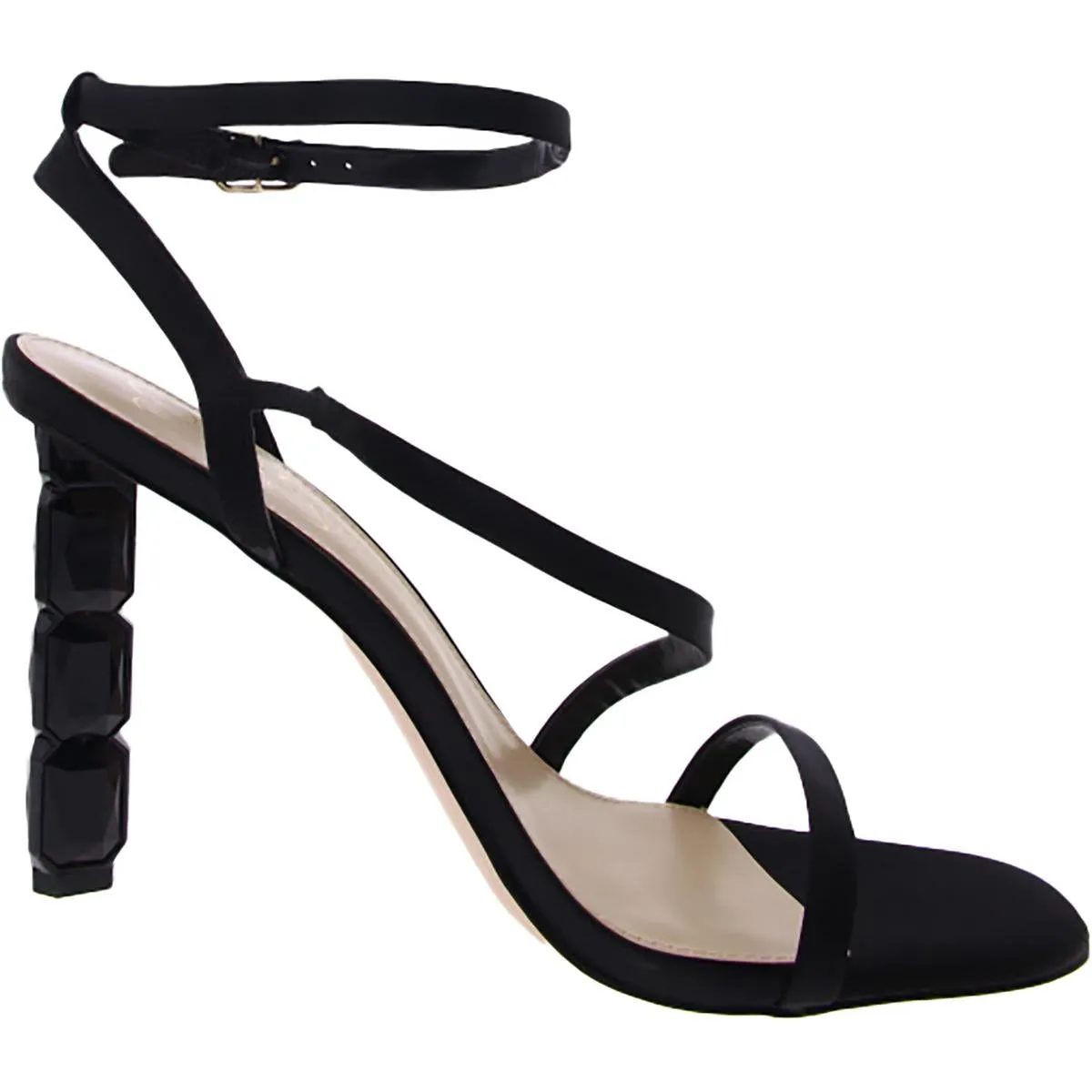 Jety Womens Satin Ankle Strap Slingback Sandals