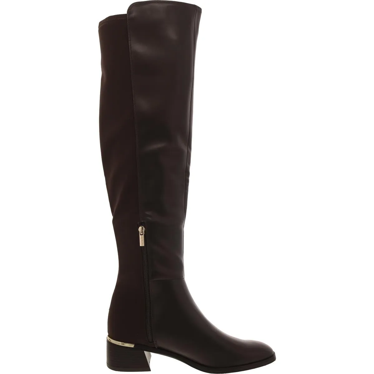 Jotty Womens Faux Leather Zipper Over-The-Knee Boots