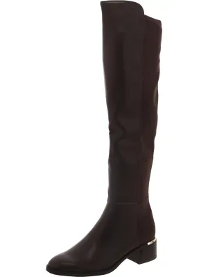 Jotty Womens Faux Leather Zipper Over-The-Knee Boots
