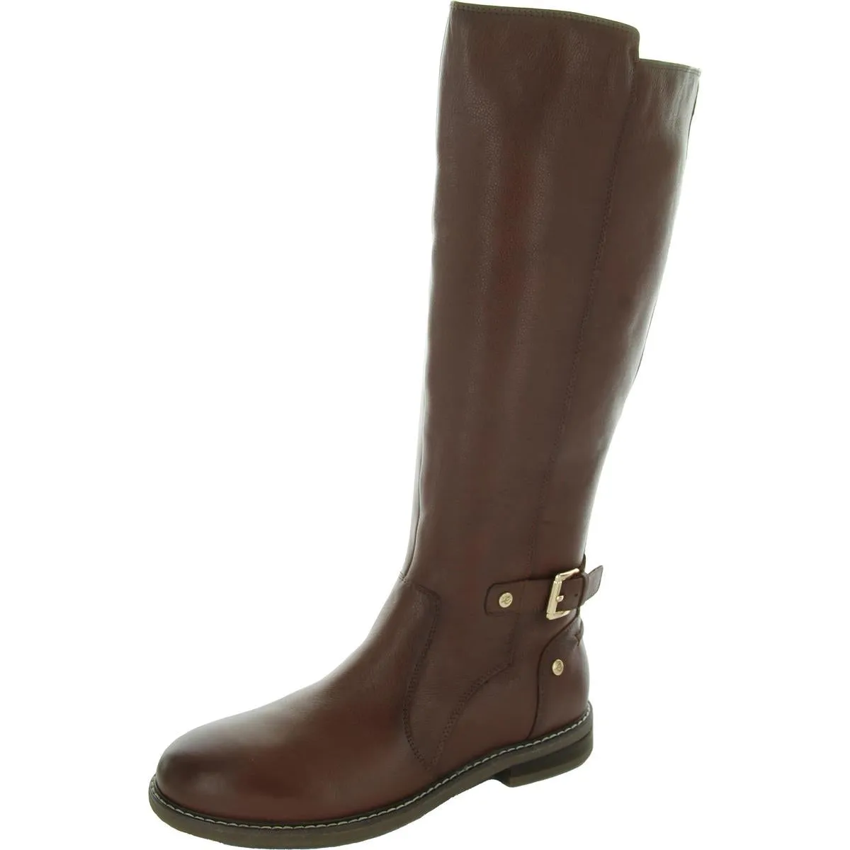 JUANA Womens Faux Leather Almond toe Knee-High Boots