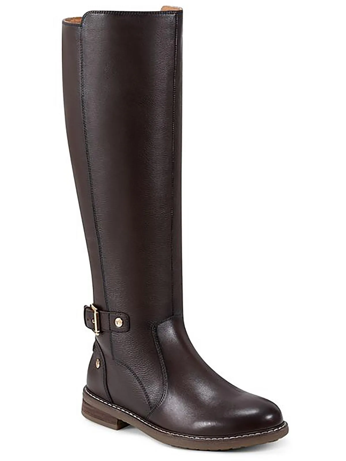 JUANA Womens Faux Leather Almond toe Knee-High Boots