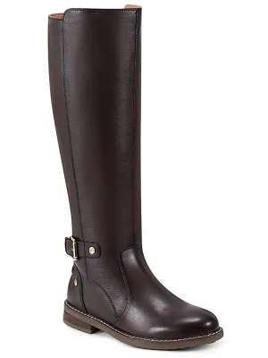 JUANA Womens Faux Leather Almond toe Knee-High Boots
