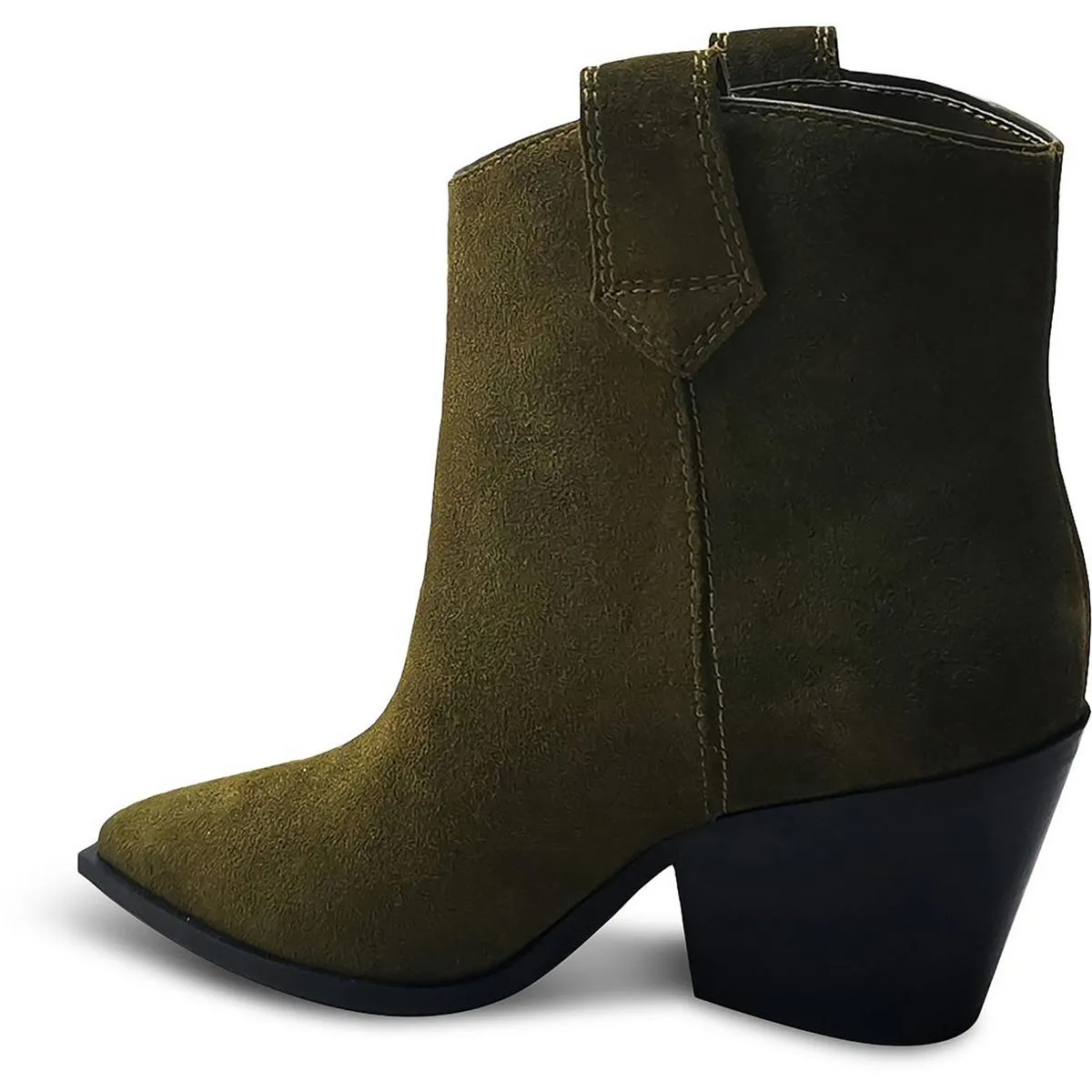 Kara Womens Suede Pointed Toe Ankle Boots