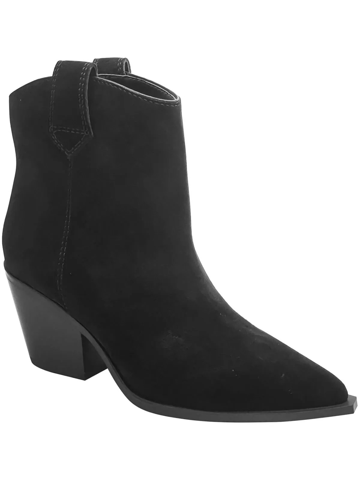 Kara Womens Suede Pointed Toe Ankle Boots