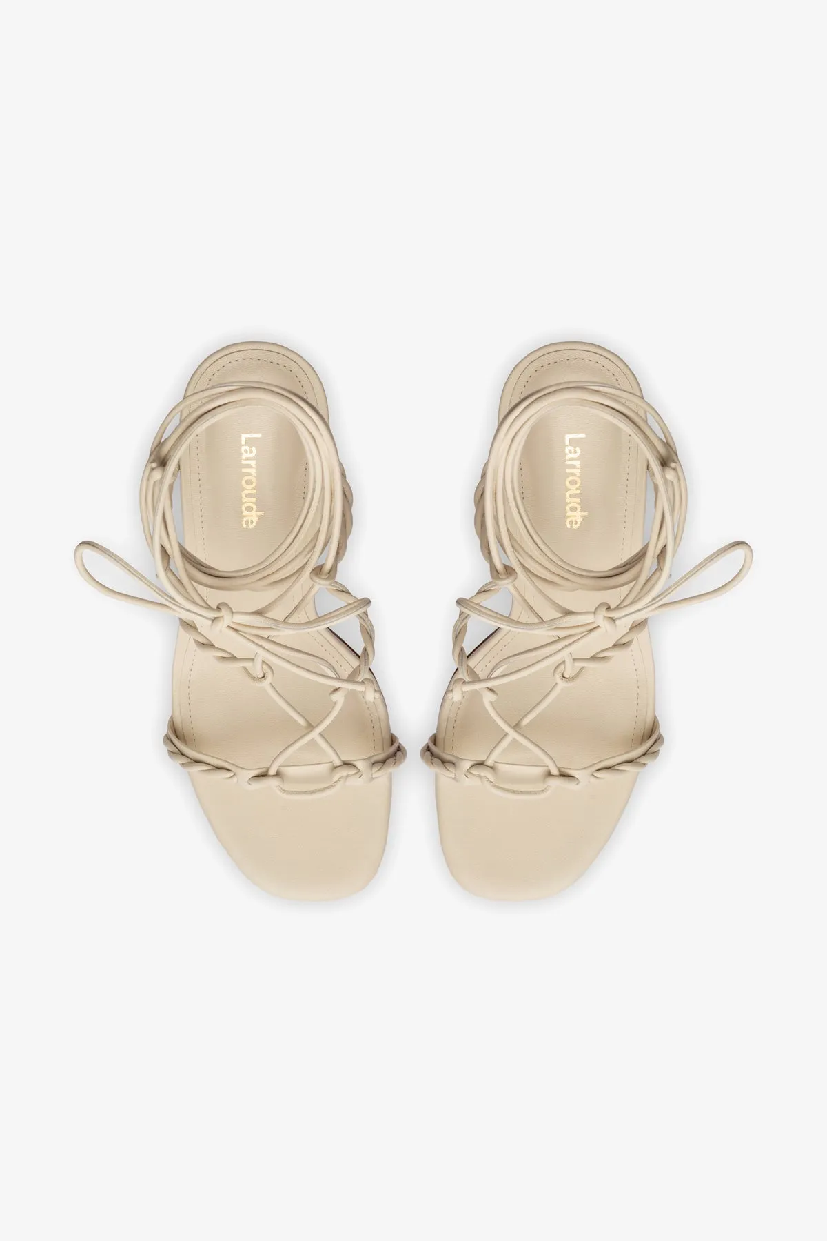 Kiki Sandal In Ivory Leather