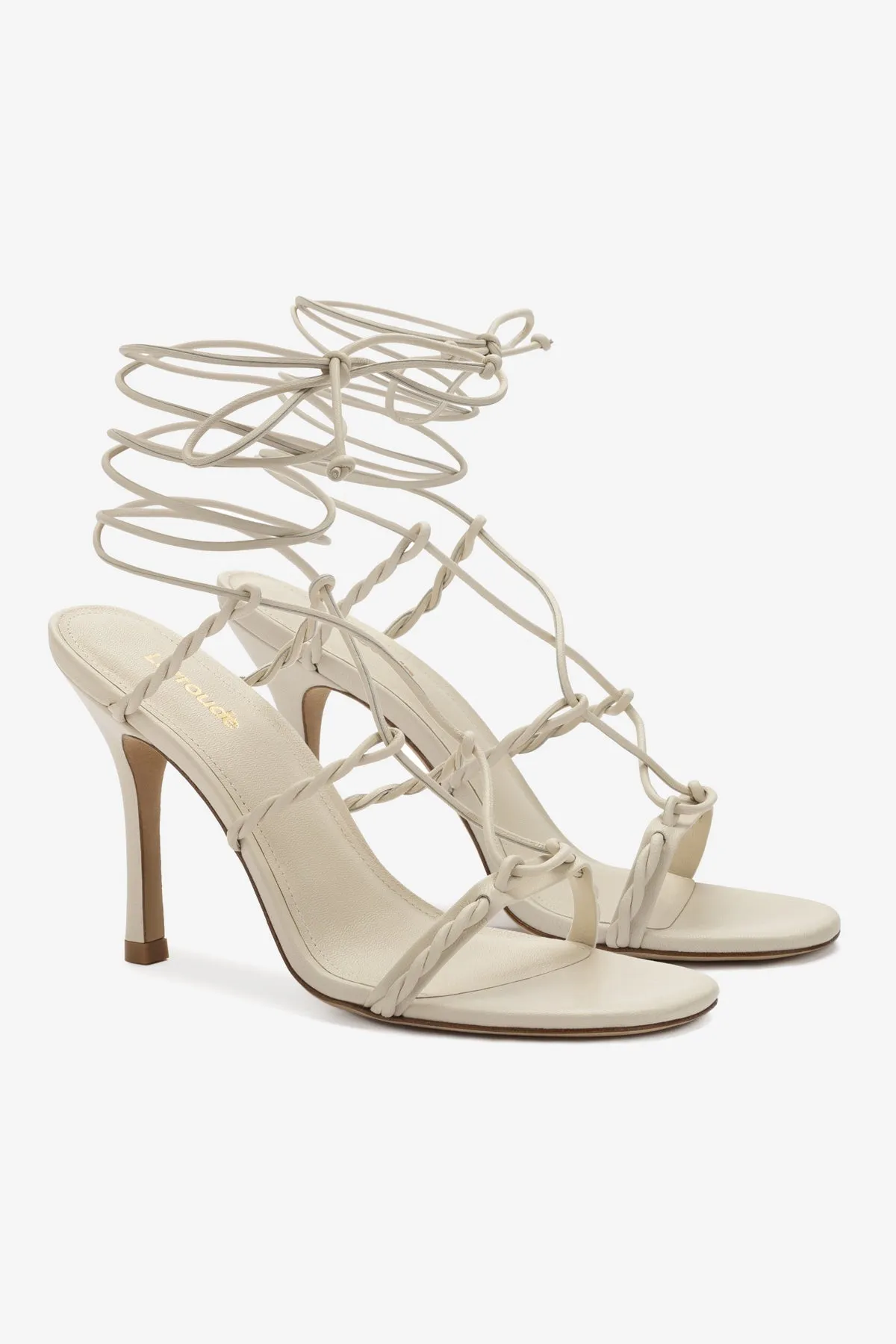 Kiki Sandal In Ivory Leather