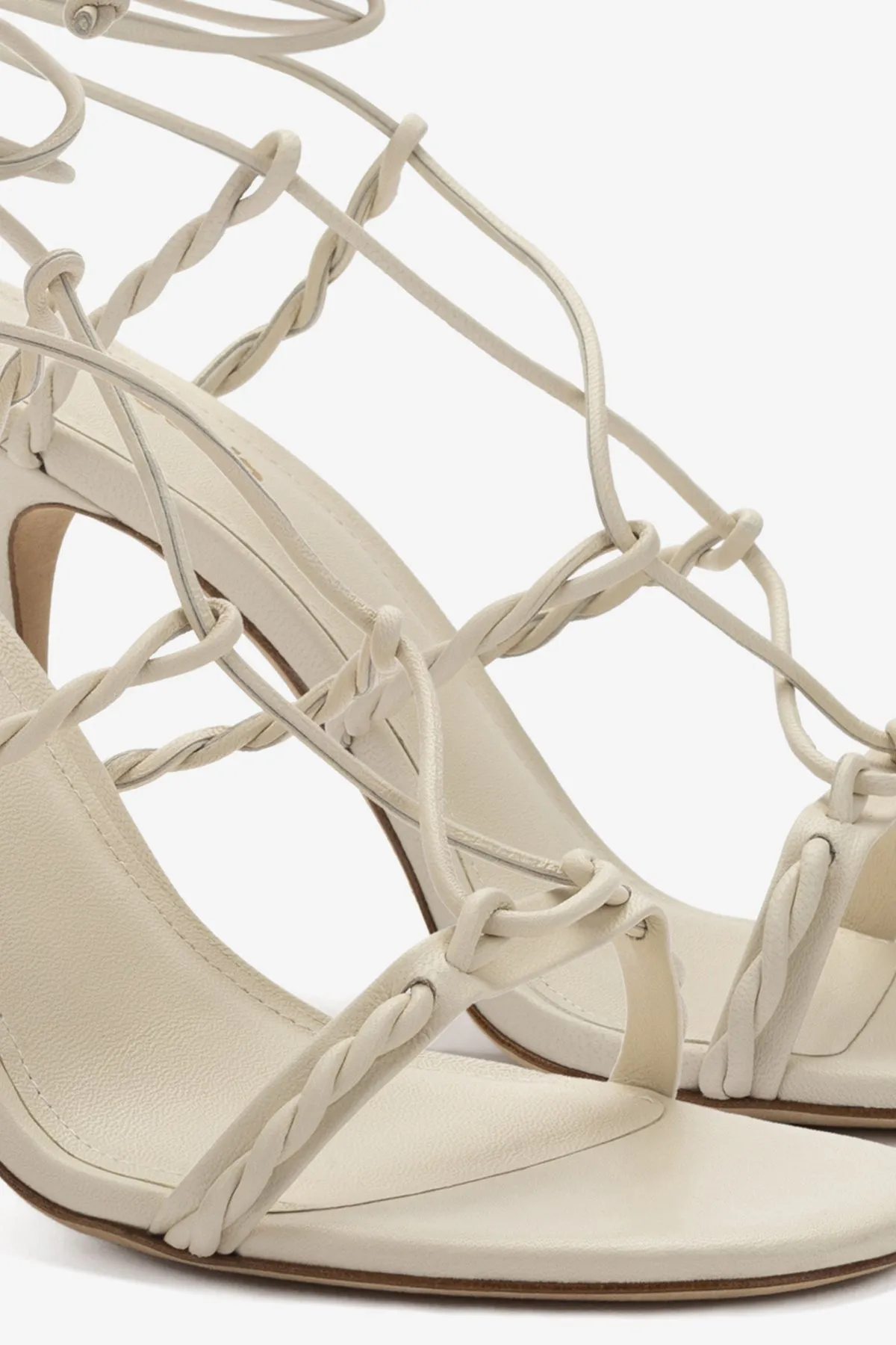 Kiki Sandal In Ivory Leather