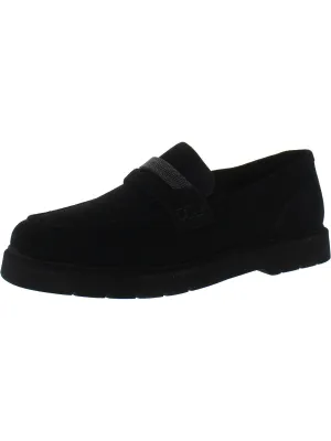 Kimmo Womens Suede Embellished Loafers