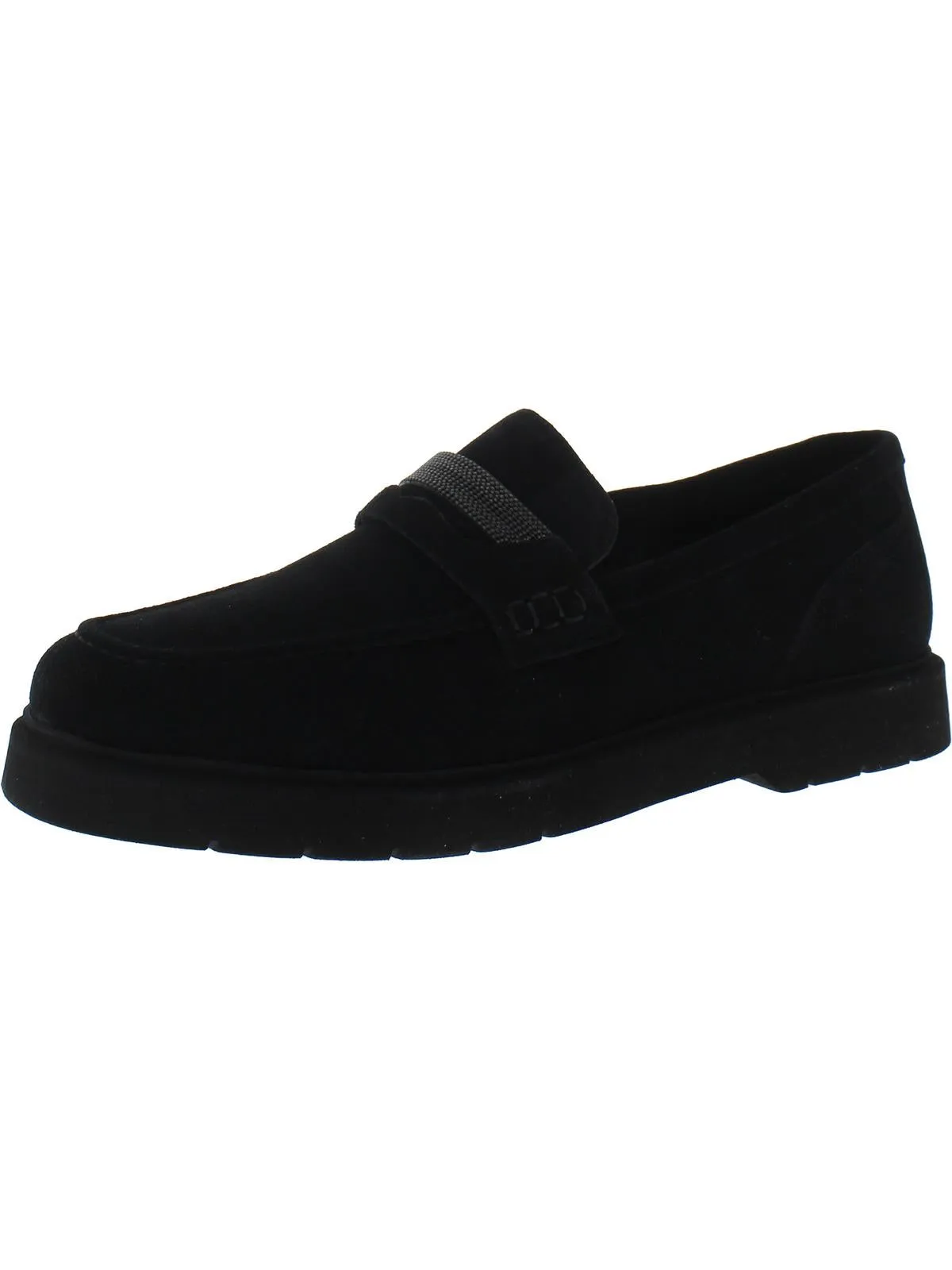Kimmo Womens Suede Embellished Loafers