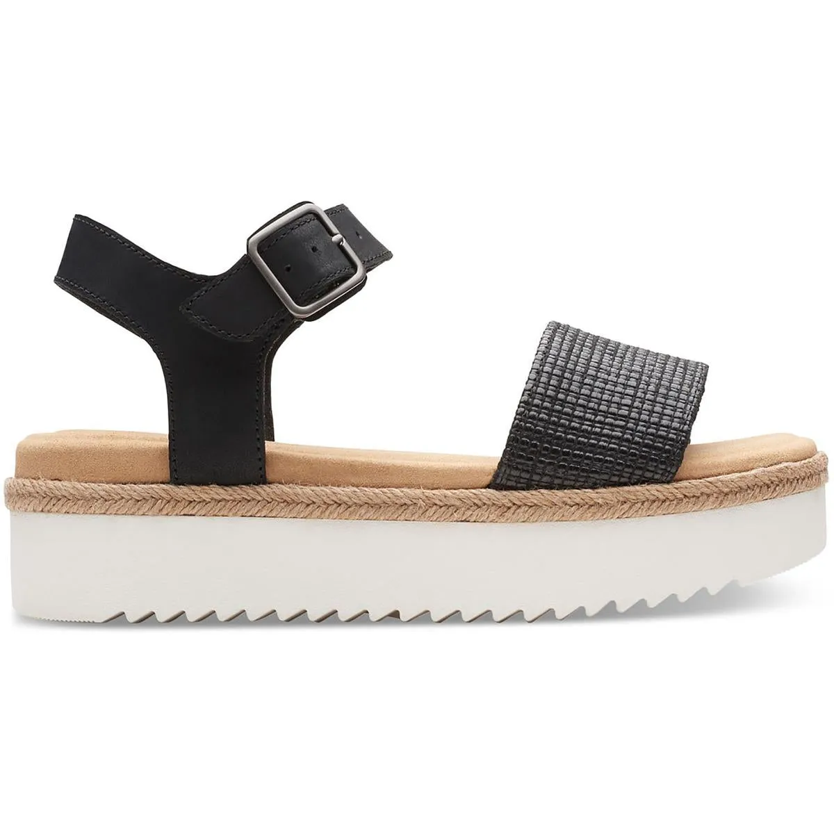 Lana Shore Womens Leather Open Toe Wedge Sandals