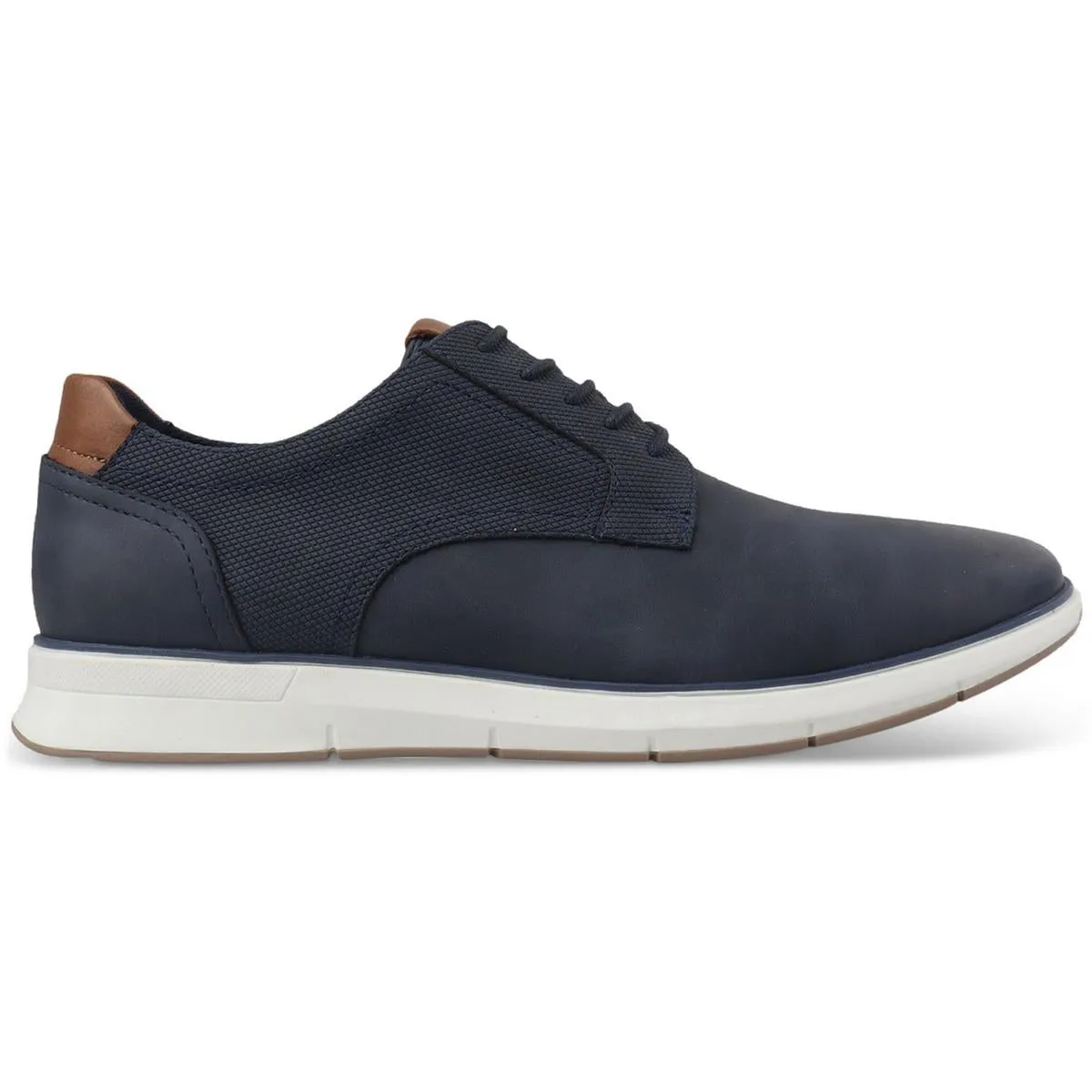 Landan Mens Faux Leather Round Toe Oxfords