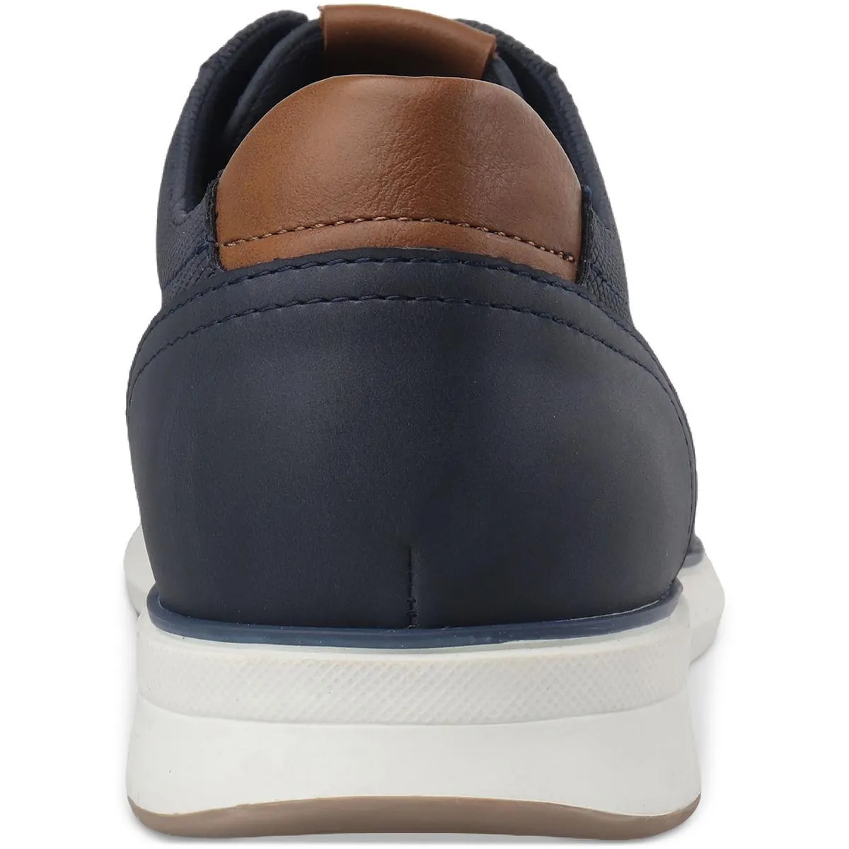 Landan Mens Faux Leather Round Toe Oxfords