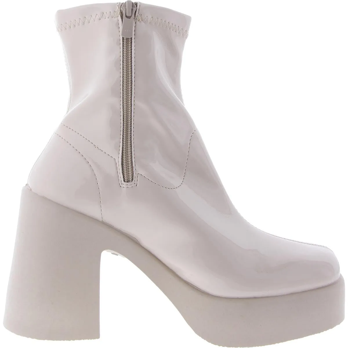 Lanna Womens Patent Solid Mid-Calf Boots