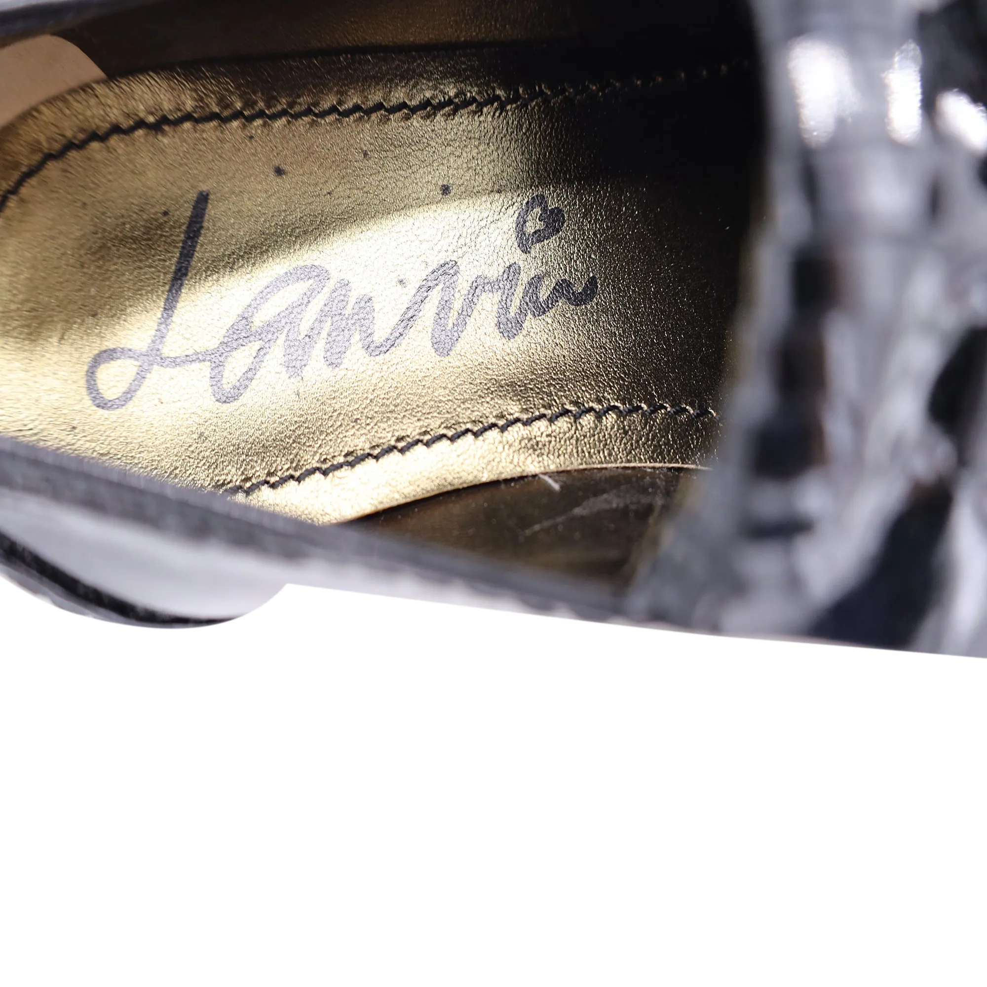 Lanvin Mila Tassel Fringe Loafers in Black Patent Leather
