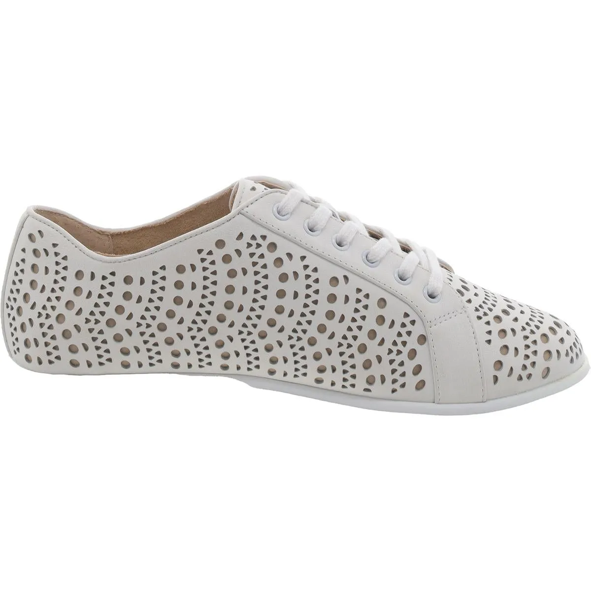 Laren Womens Faux Leather Lace-Up Oxfords