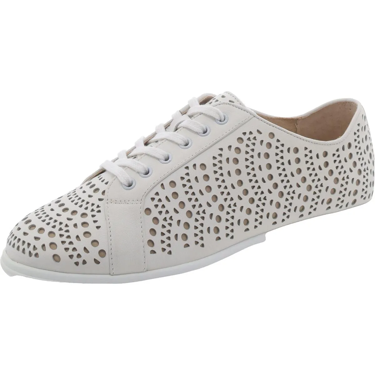 Laren Womens Faux Leather Lace-Up Oxfords